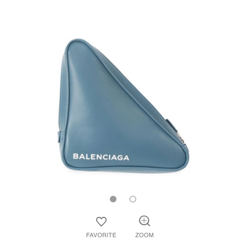 Balenciaga sky blue leather pochette